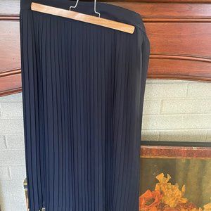 JCrew Factory Navy Pleated Midi Skirt